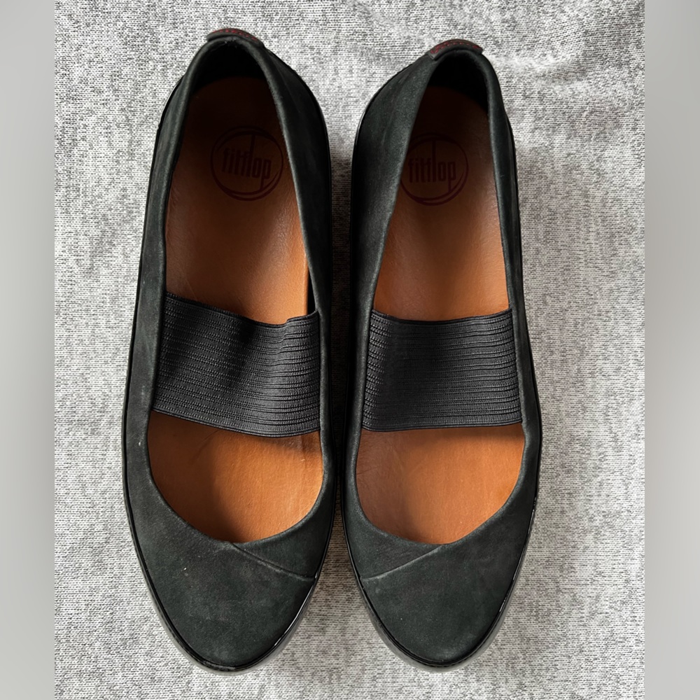 Fitflop black suede and patent leather Mary Janes - 8